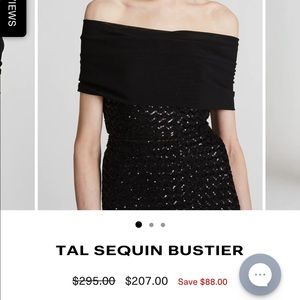 Halston Tal Sequin Bustier